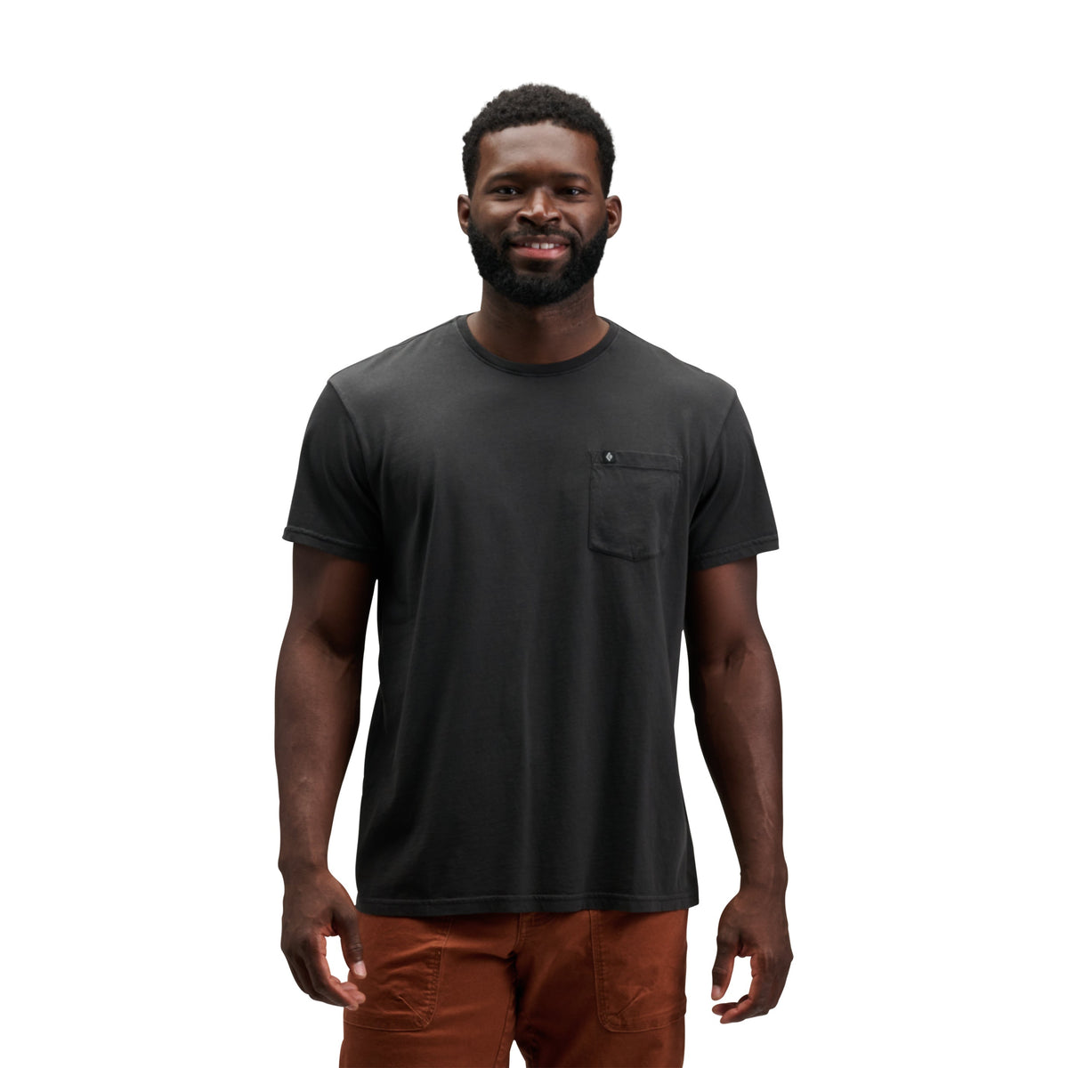 Men's Diamond Patch Short Sleeve Pocket Tee | Black Diamond Classic
