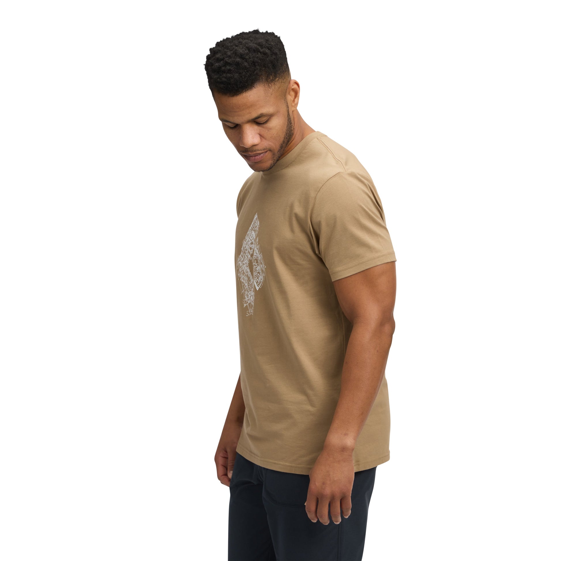 Men's Engineered Diamond Short Sleeve Tee | Black Diamond Featured