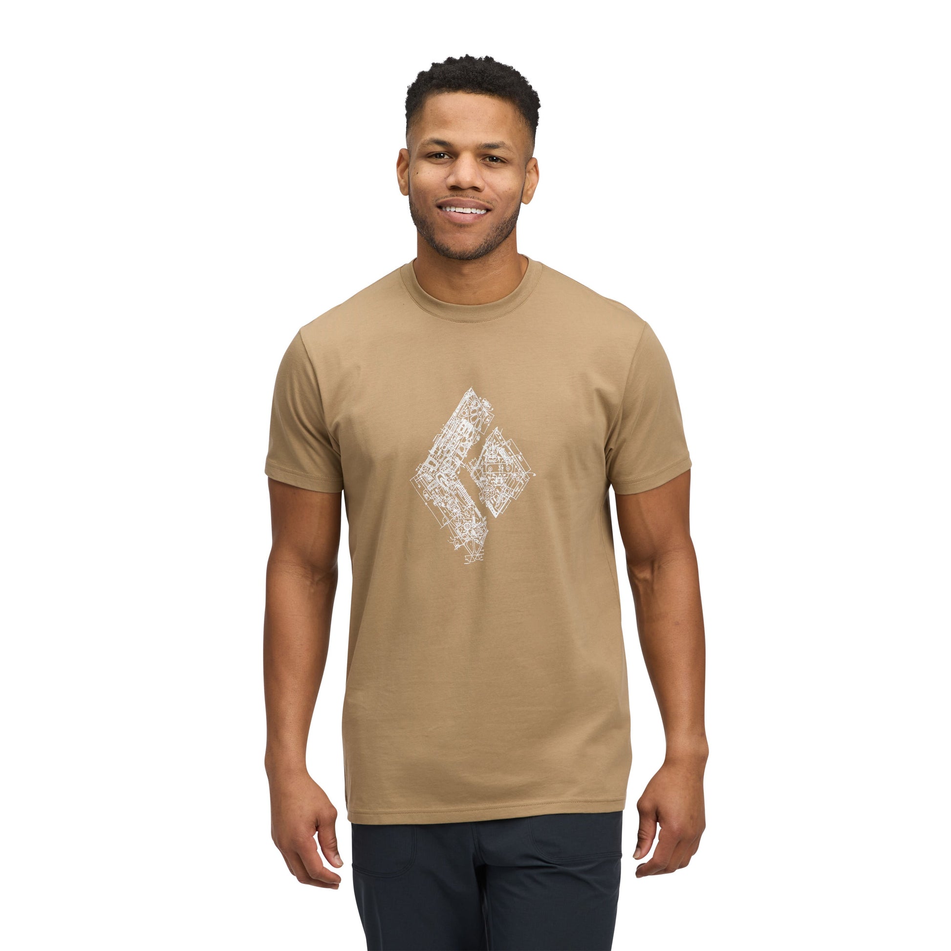 Men's Engineered Diamond Short Sleeve Tee | Black Diamond Featured