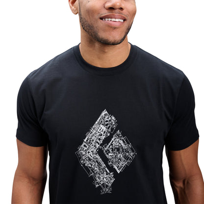 Men's Engineered Diamond Short Sleeve Tee | Black Diamond Featured