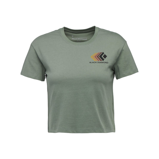 Women's Faded Crop Short Sleeve Tee | Black Diamond Essential