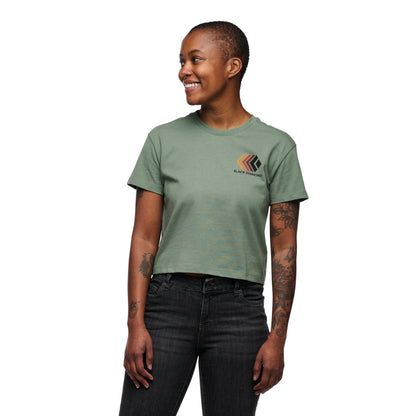 Women's Faded Crop Short Sleeve Tee | Black Diamond Essential