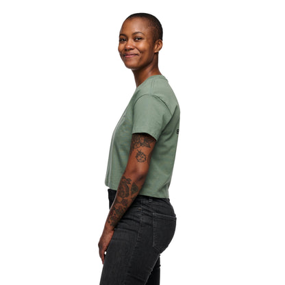 Women's Faded Crop Short Sleeve Tee | Black Diamond Essential