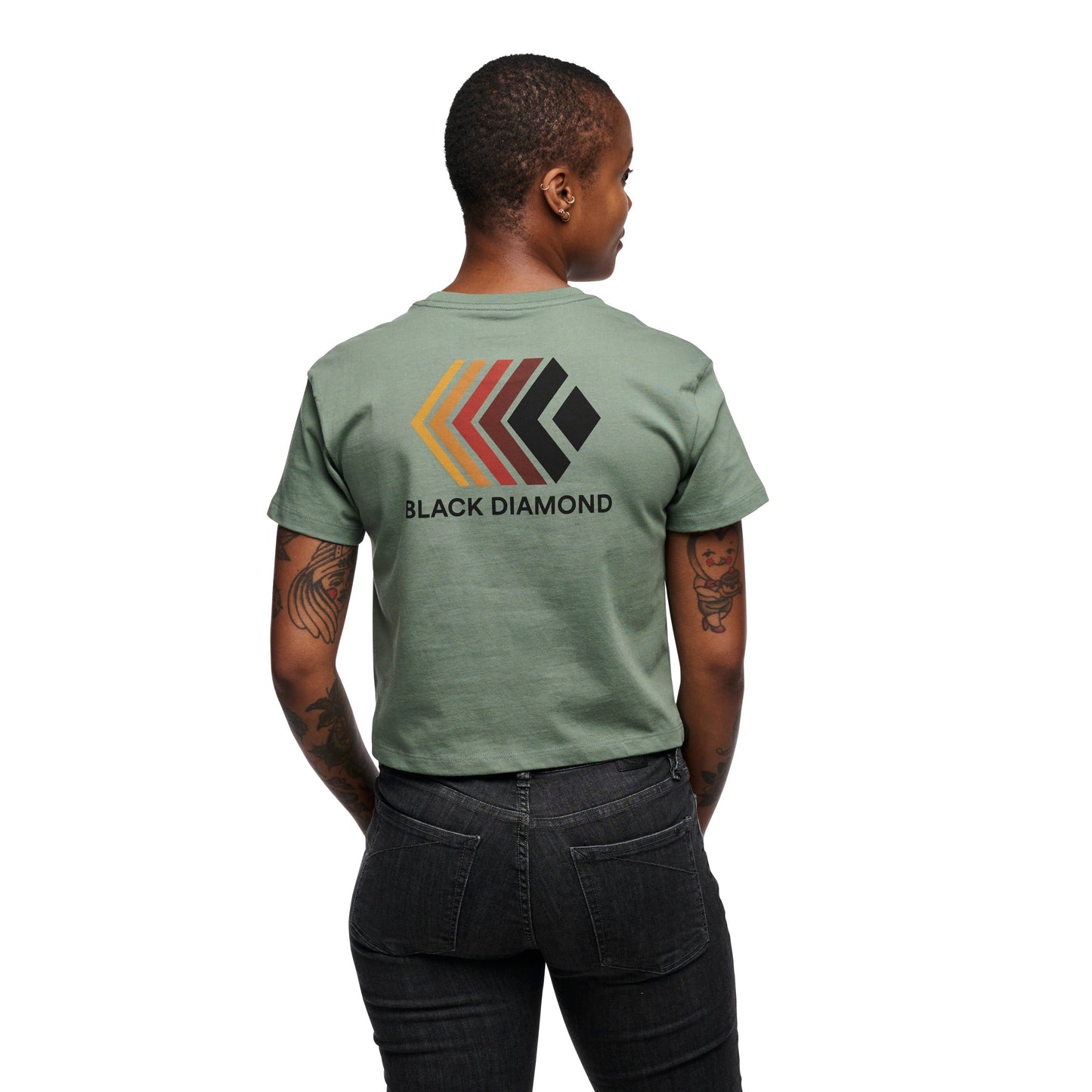 Women's Faded Crop Short Sleeve Tee | Black Diamond Essential