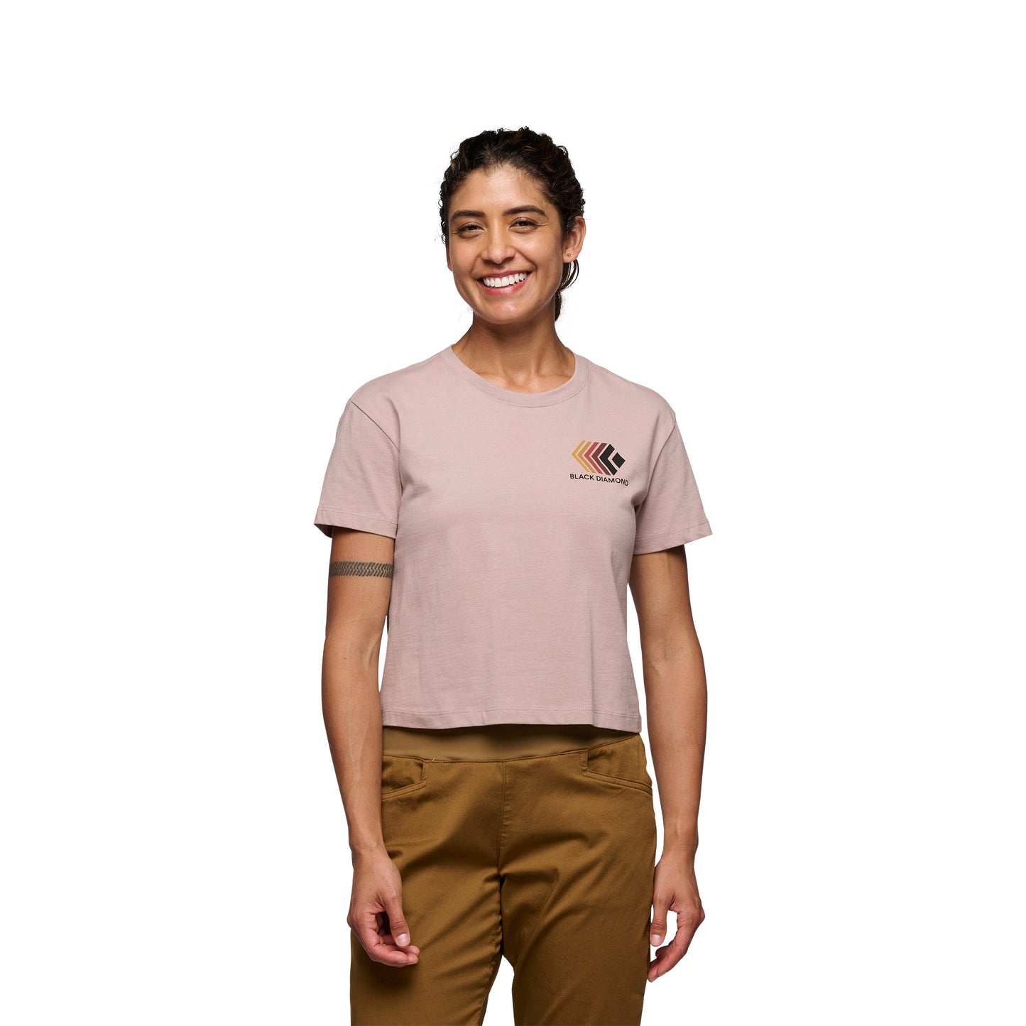 Women's Faded Crop Short Sleeve Tee | Black Diamond Essential