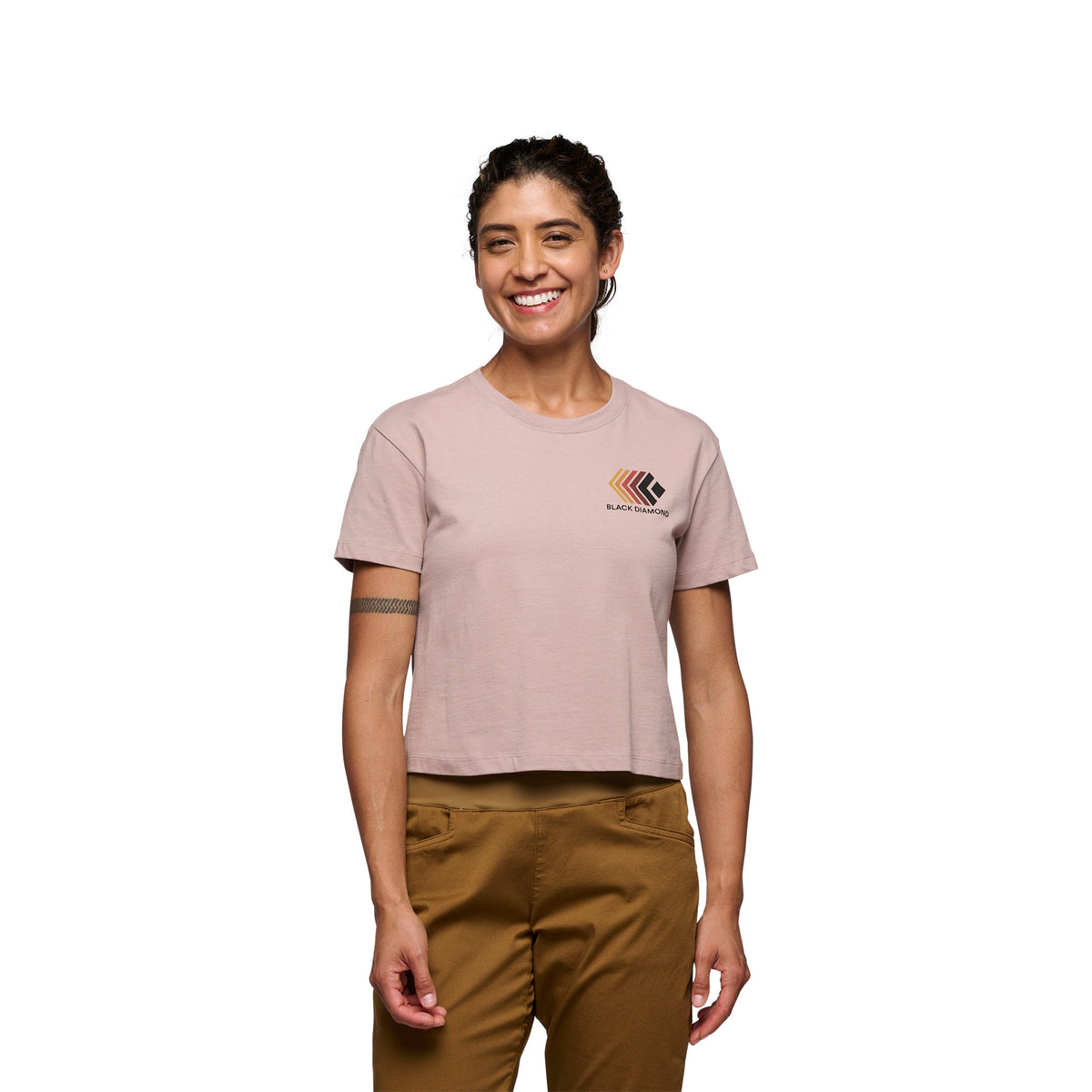 Women's Faded Crop Short Sleeve Tee | Black Diamond Essential