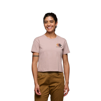 Women's Faded Crop Short Sleeve Tee | Black Diamond Essential