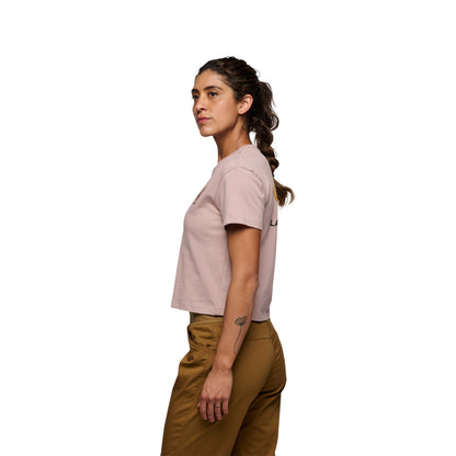 Women's Faded Crop Short Sleeve Tee | Black Diamond Essential
