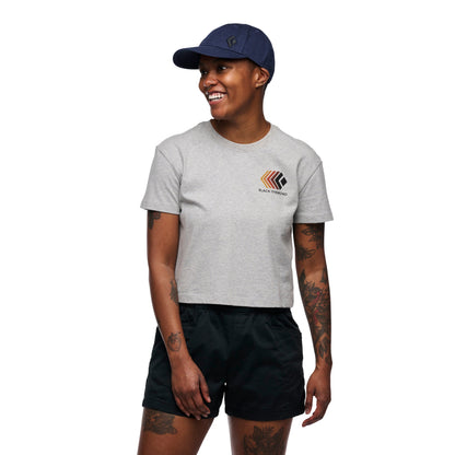 Women's Faded Crop Short Sleeve Tee | Black Diamond Essential