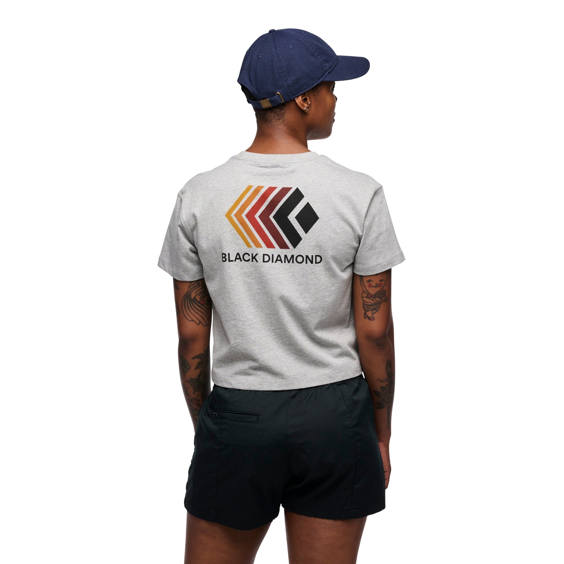 Women's Faded Crop Short Sleeve Tee | Black Diamond Essential
