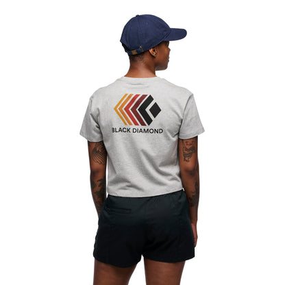 Women's Faded Crop Short Sleeve Tee | Black Diamond Essential