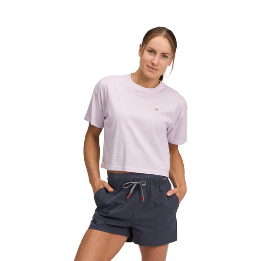 Women's Diamond Crop Short Sleeve Tee | Black Diamond Best Seller