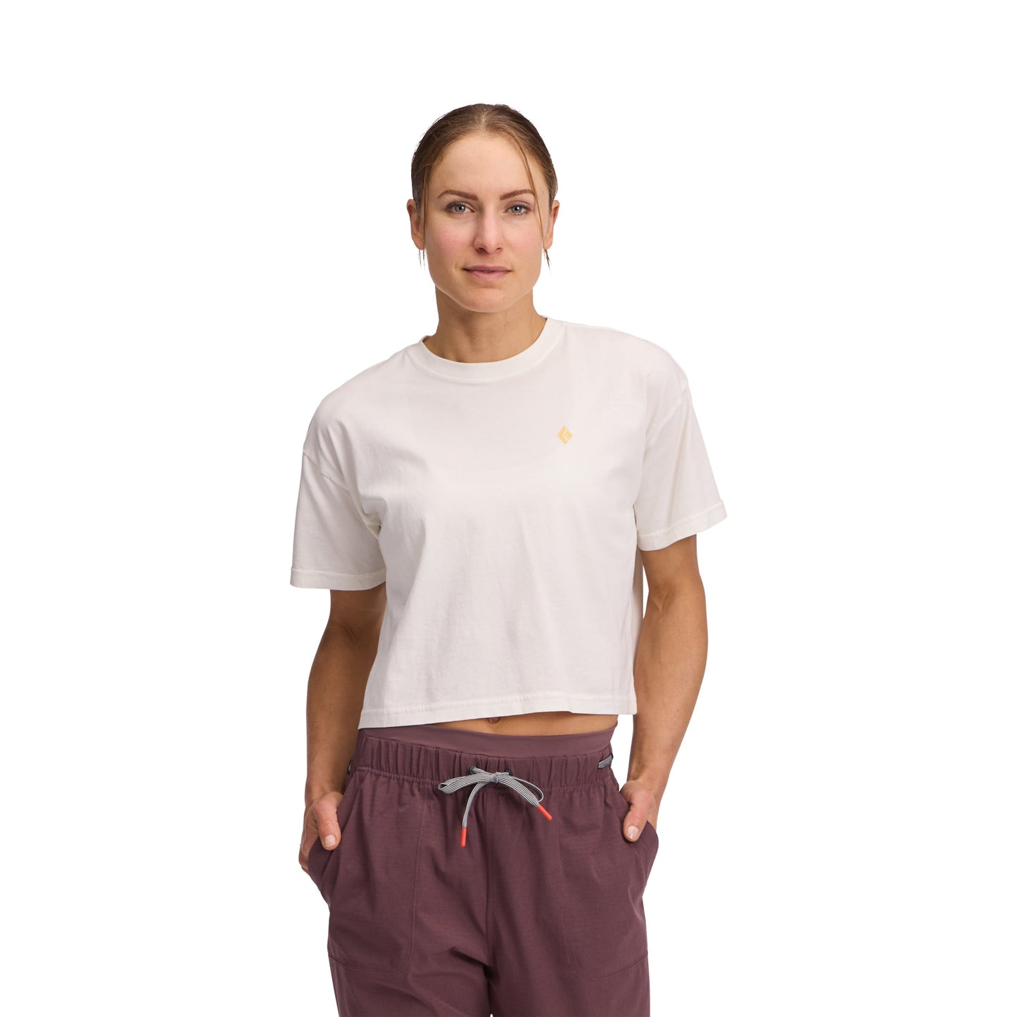 Women's Diamond Crop Short Sleeve Tee | Black Diamond Best Seller