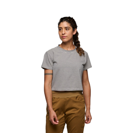 Women's BD Stripe Crop Short Sleeve Tee | Black Diamond Classic