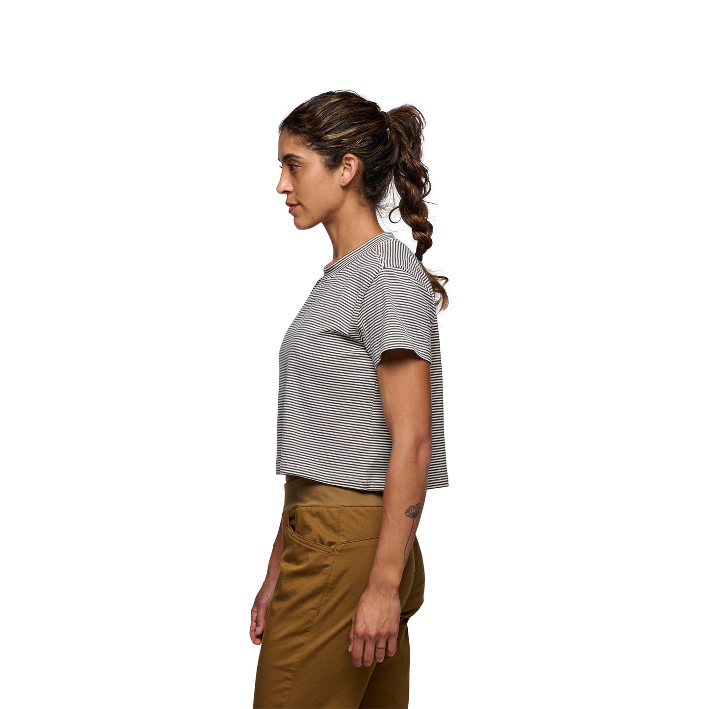Women's BD Stripe Crop Short Sleeve Tee | Black Diamond Classic