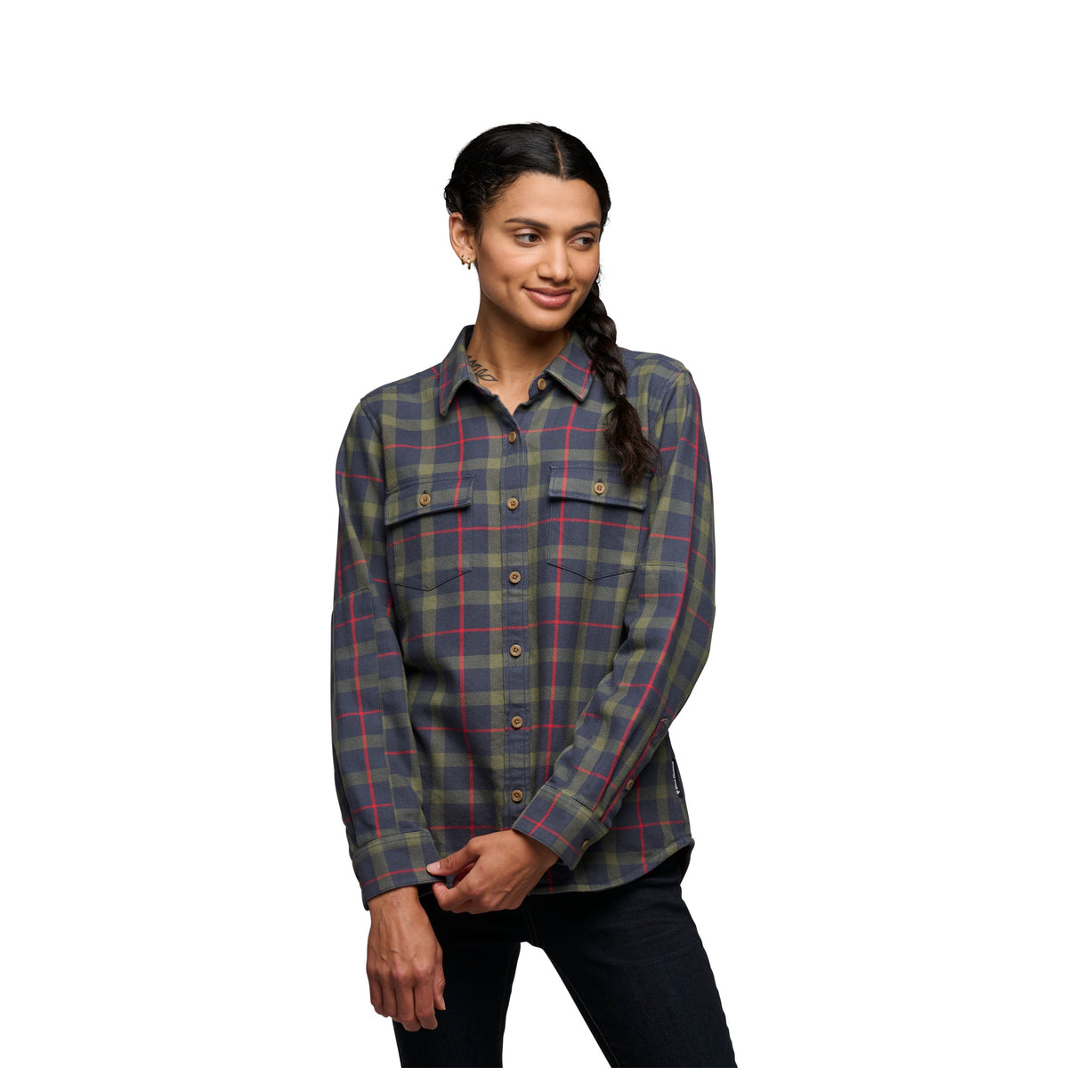 Women's Project Twill Long Sleeve Shirt | Black Diamond Featured
