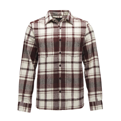 Burgundy-Off White Plaid,XS