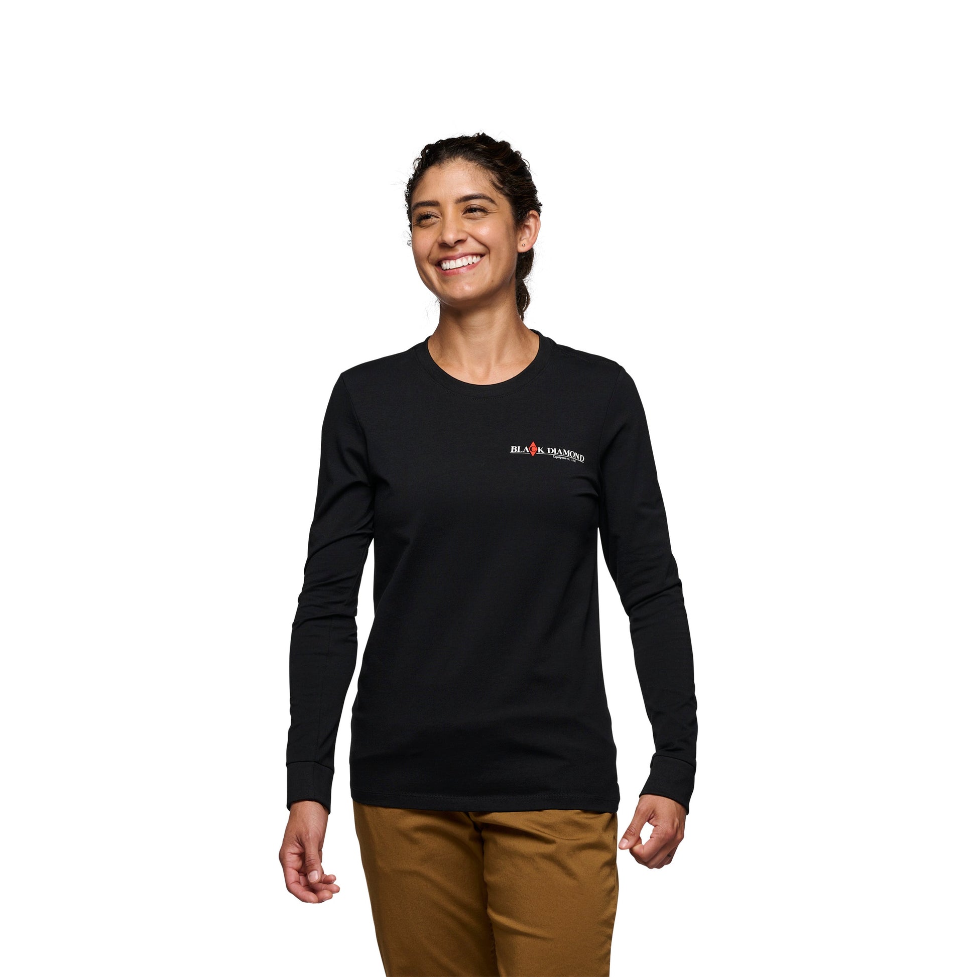Women's Heritage Wordmark Long Sleeve Tee | Black Diamond Signature