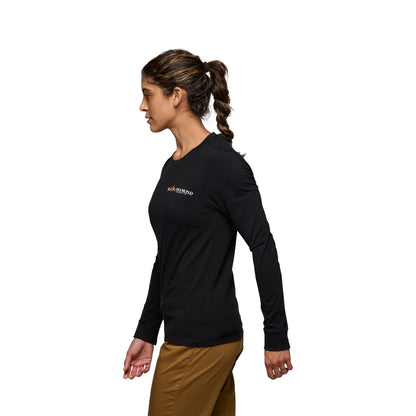 Women's Heritage Wordmark Long Sleeve Tee | Black Diamond Signature