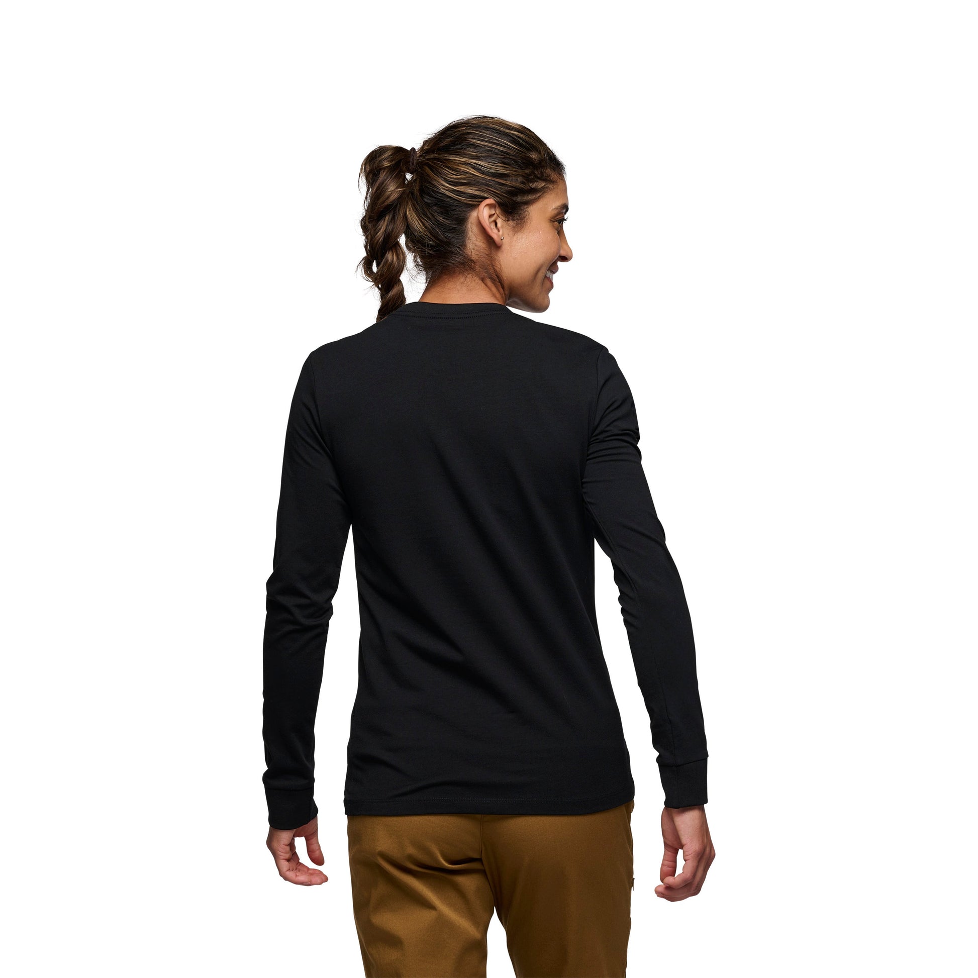 Women's Heritage Wordmark Long Sleeve Tee | Black Diamond Signature