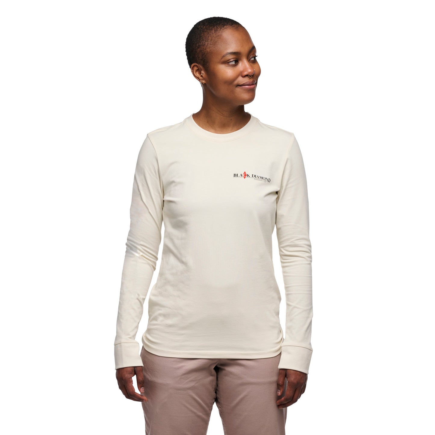 Women's Heritage Wordmark Long Sleeve Tee | Black Diamond Signature