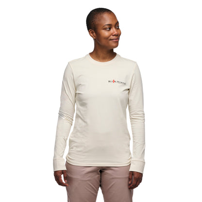 Women's Heritage Wordmark Long Sleeve Tee | Black Diamond Signature